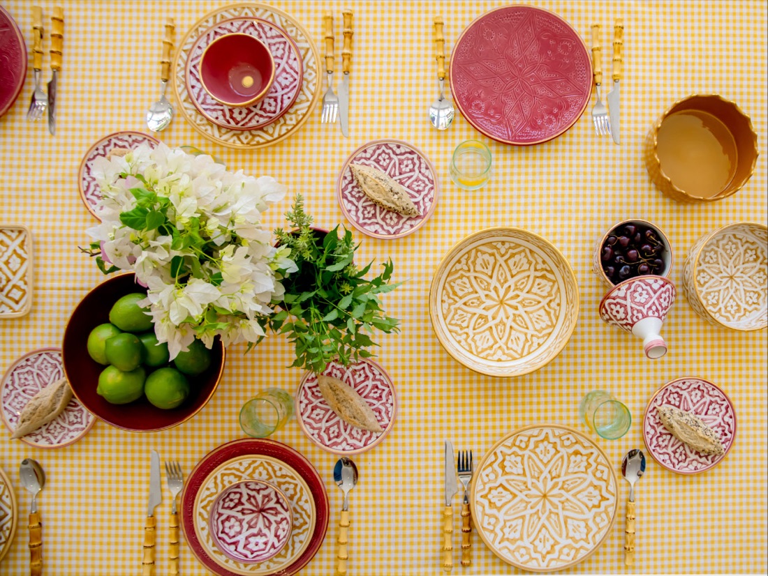 Hand-painted ceramic tray